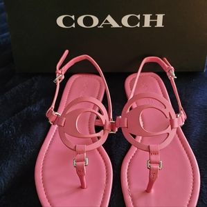 Coach  Jeri Leather Sandals